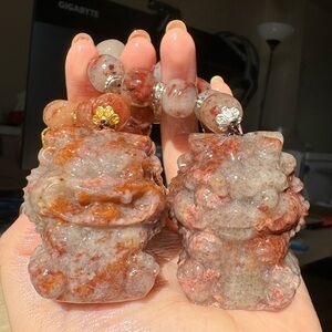 Pair of Natural Quartzite Jade Bangle 佘太翠 She Tai Cui